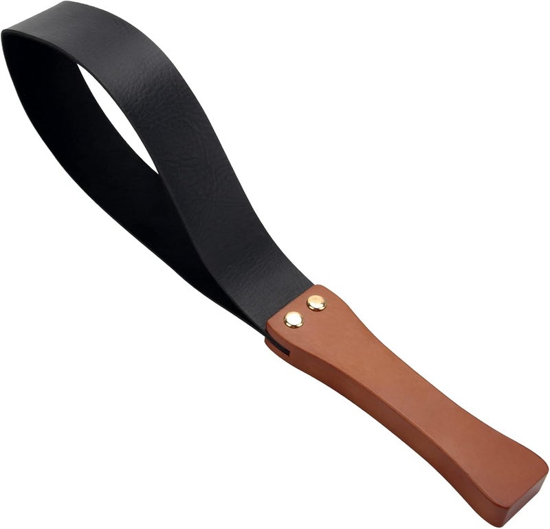 Catcan Riding Crop for Horses, 19'' Equestrianism Crops Leather Horse Whip for Equestrian Sports Training Whip - Image 1
